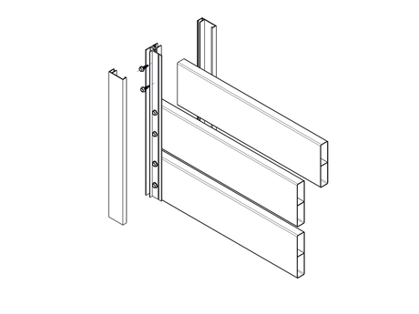Set hliníkového plotového adaptéra pre výplne 20-14 - 1200mm