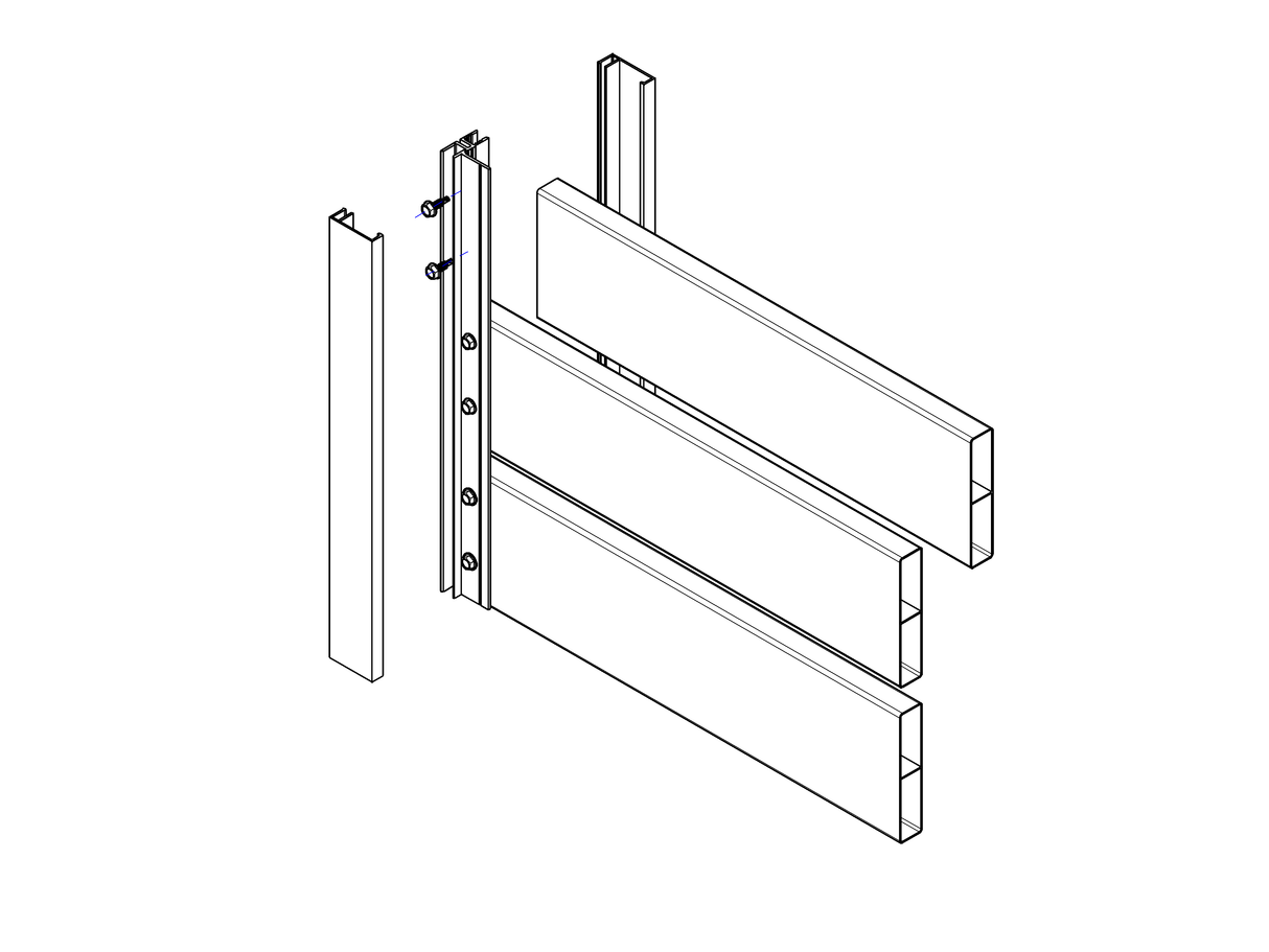 Set hliníkového plotového adaptéra pre výplne 20-14 - 1500mm