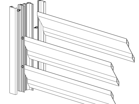 Hliníkový adaptér 64x38-6000mm pre žalúzie do 46mm R7016