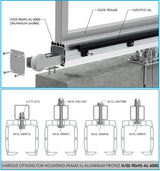 Profil vodiaci spodný AL, 90x95, L6m, RAL7016 matný