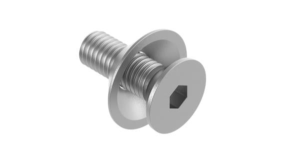 Kužeľová skrutka + kuž. podložka, M8, Zn, SW=T40