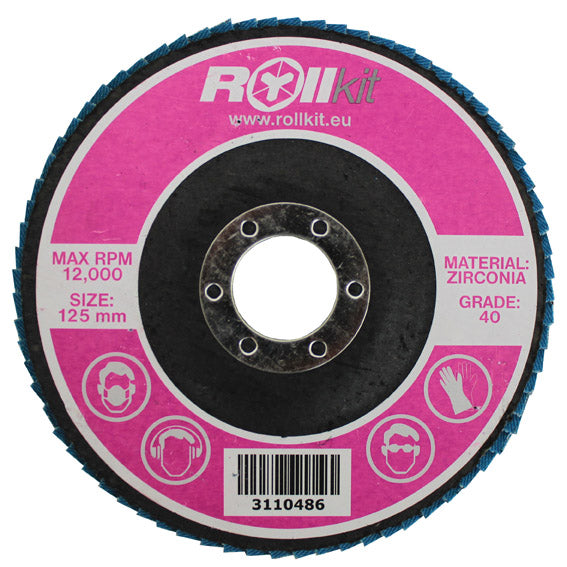 Kotúč lamelový na nerez, D125, d22,2, t7,25 mm, P40