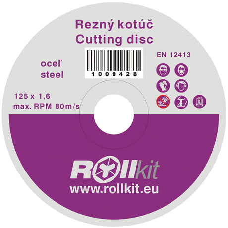 Rezný kotúč na oceľ, D125, d22,2, t1,6mm