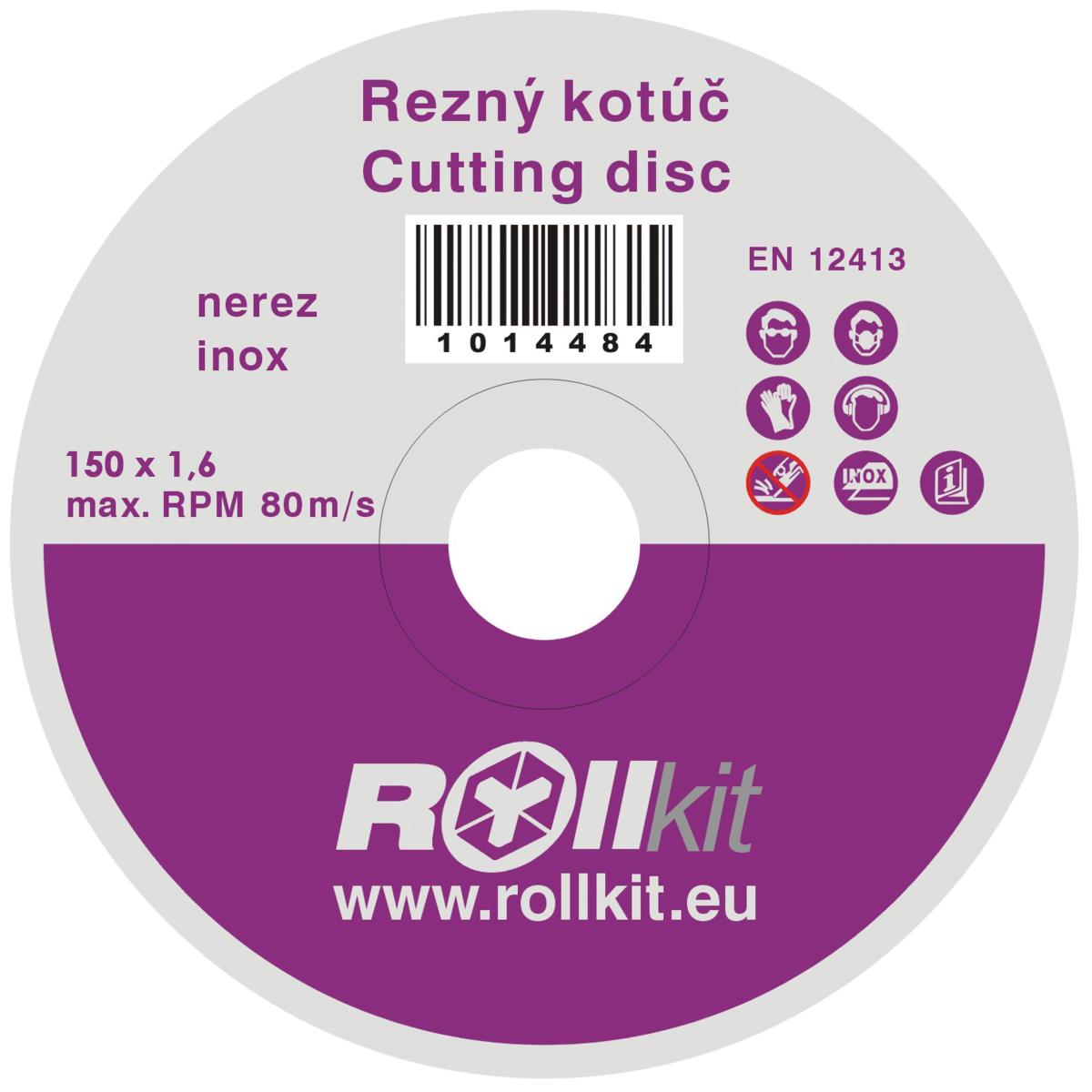 Rezný kotúč na nerez, D150, d22,2 , t1,6mm