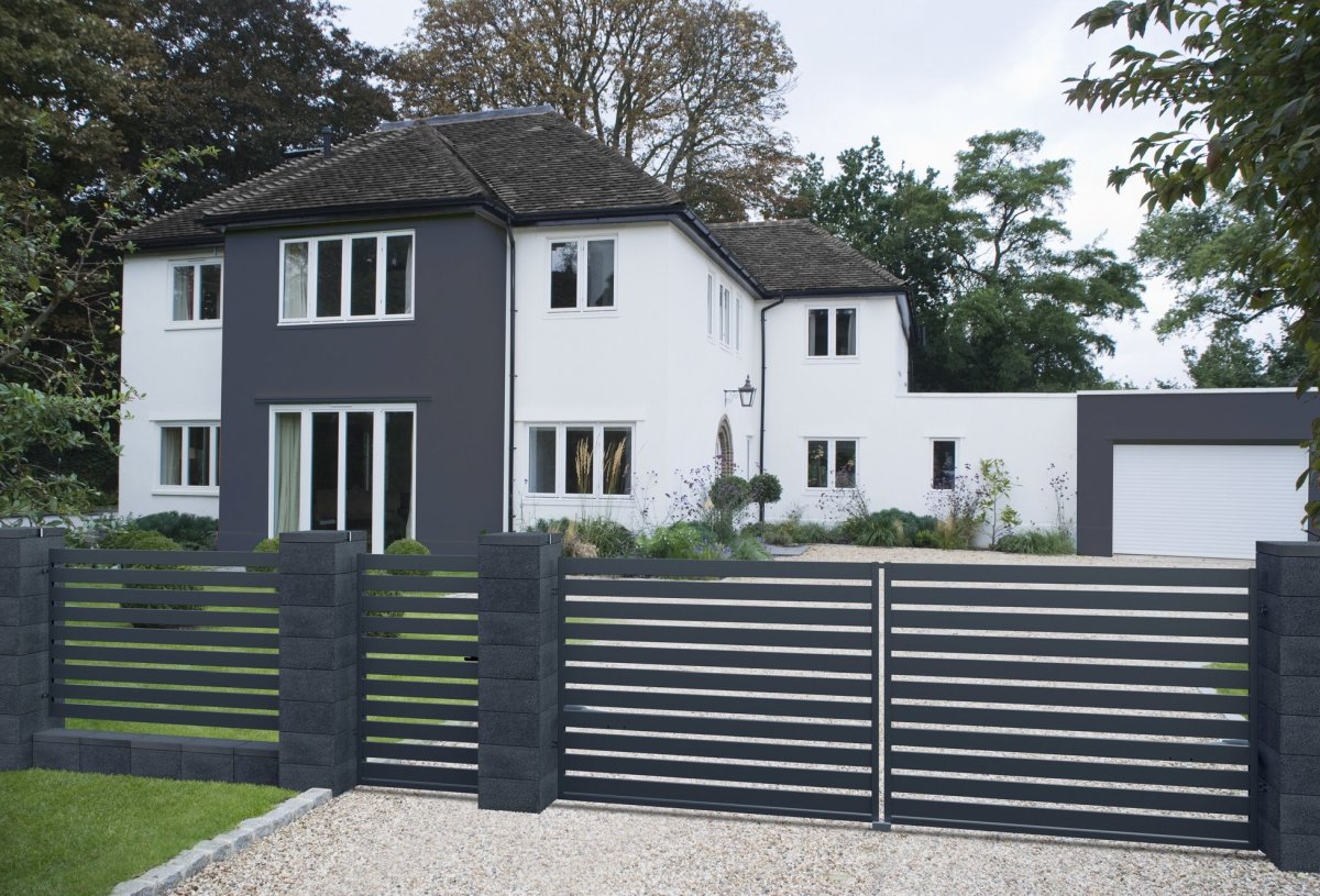 Brána 2kr. Oceľová SAFIR 4000x1500mm, Grafitová sivá