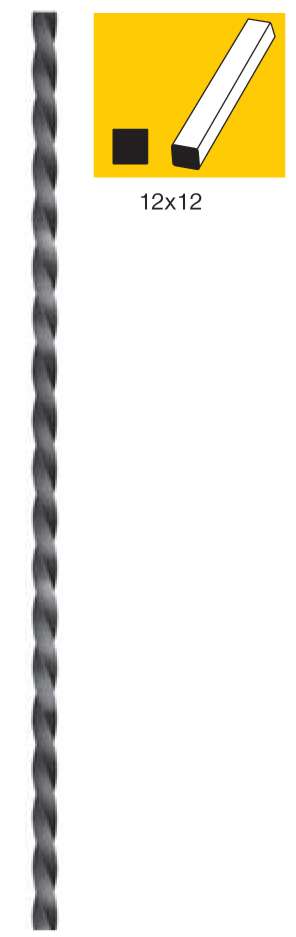 Tyč torzirovaná h1000, D12x12mm, b12x12