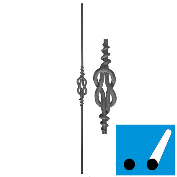 Tyč kovaná D12, h1000, b60mm