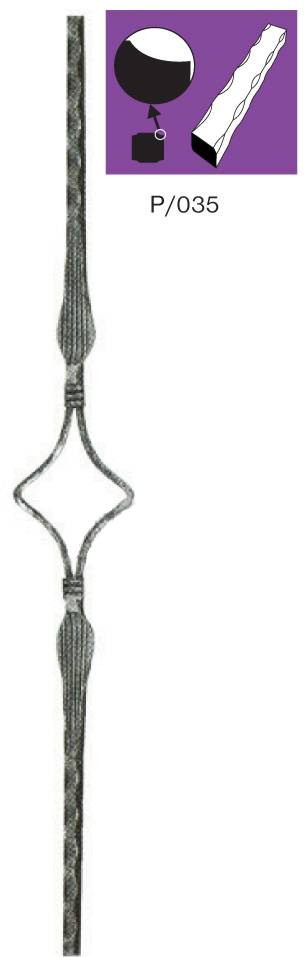 Tyč ozdobná P/035A-12, h900mm