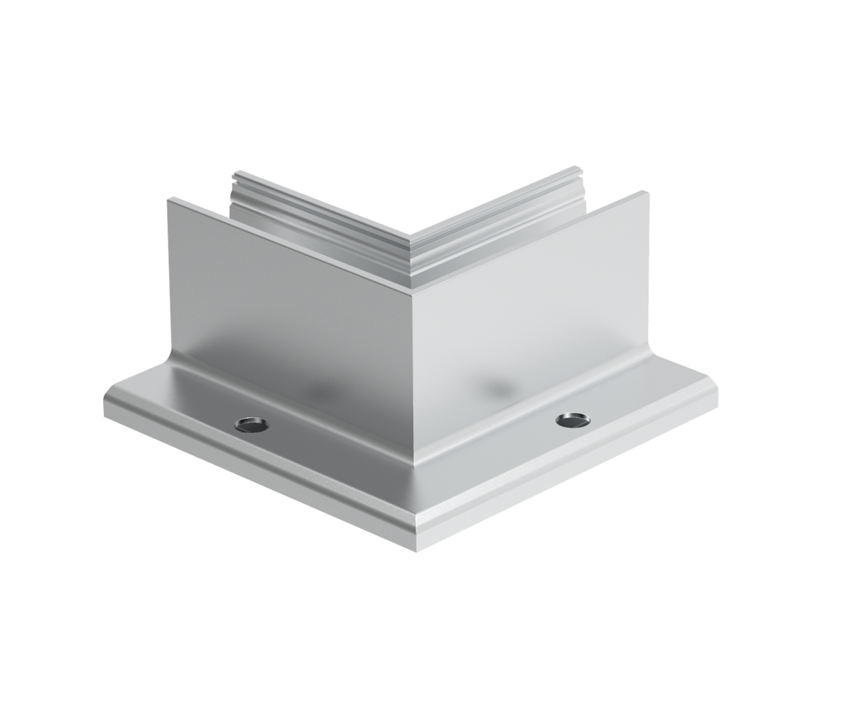 Celosklenené zábradlie-roh. profil-vrchné kotvenie