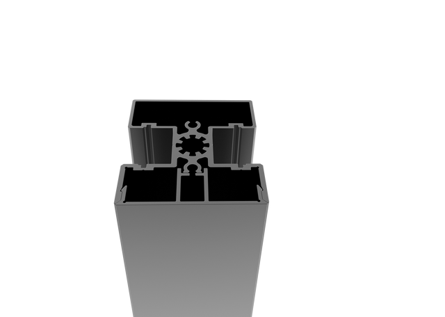 Set hliníkového stĺpika 50x60 a krytky - 1500mm R7016