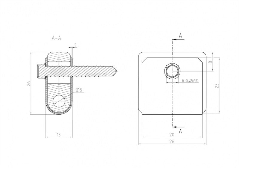 Univerzálna príchytka ZnPVC antracit