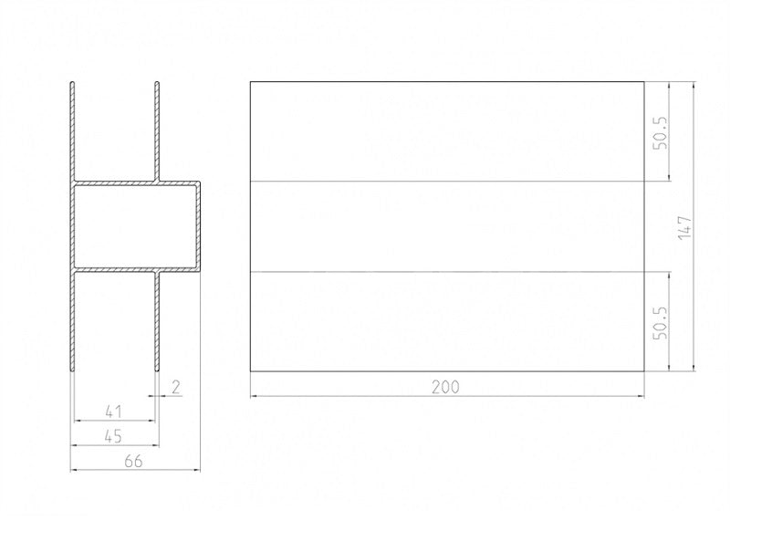 Držiak podhrabovej dosky 200mm PVC 40x60mm sivá
