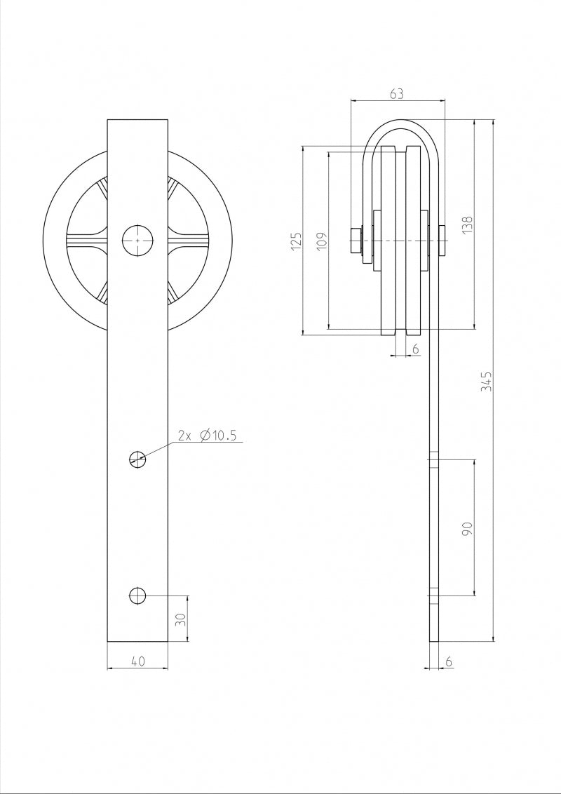 Kovanie pre posuvné dvere - "Mýlos"