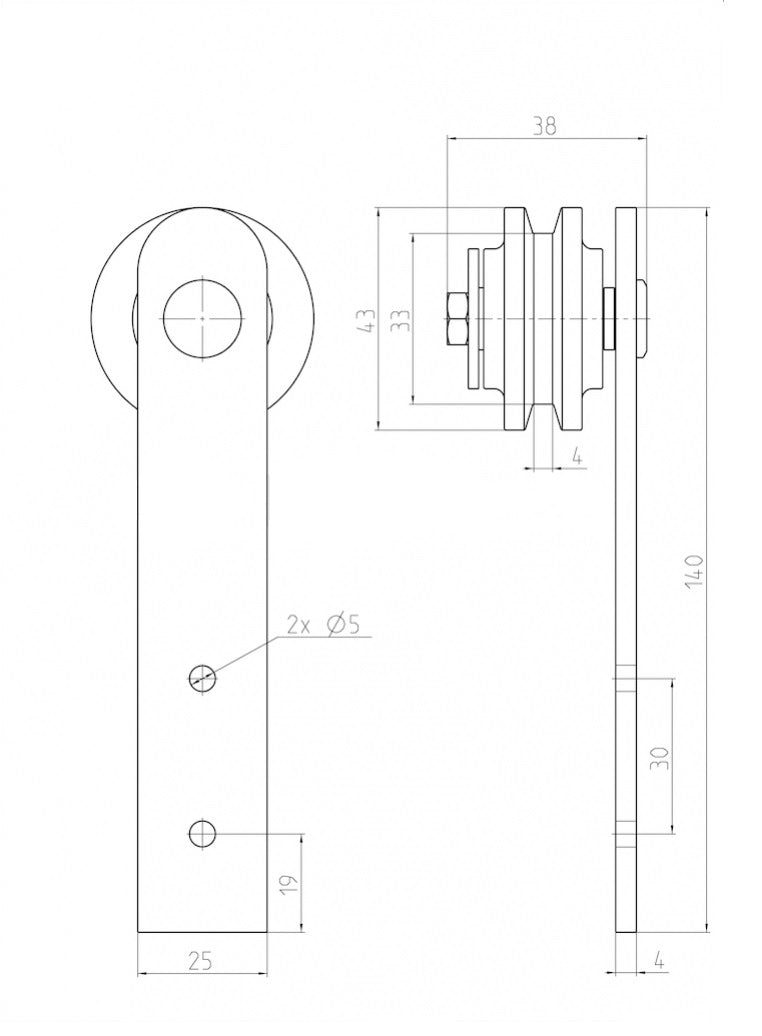 Kovanie pre posuvné dvere mini - "Hegon"