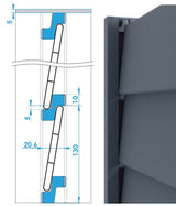 Hliníková plotová lamela 8x120x1800mm