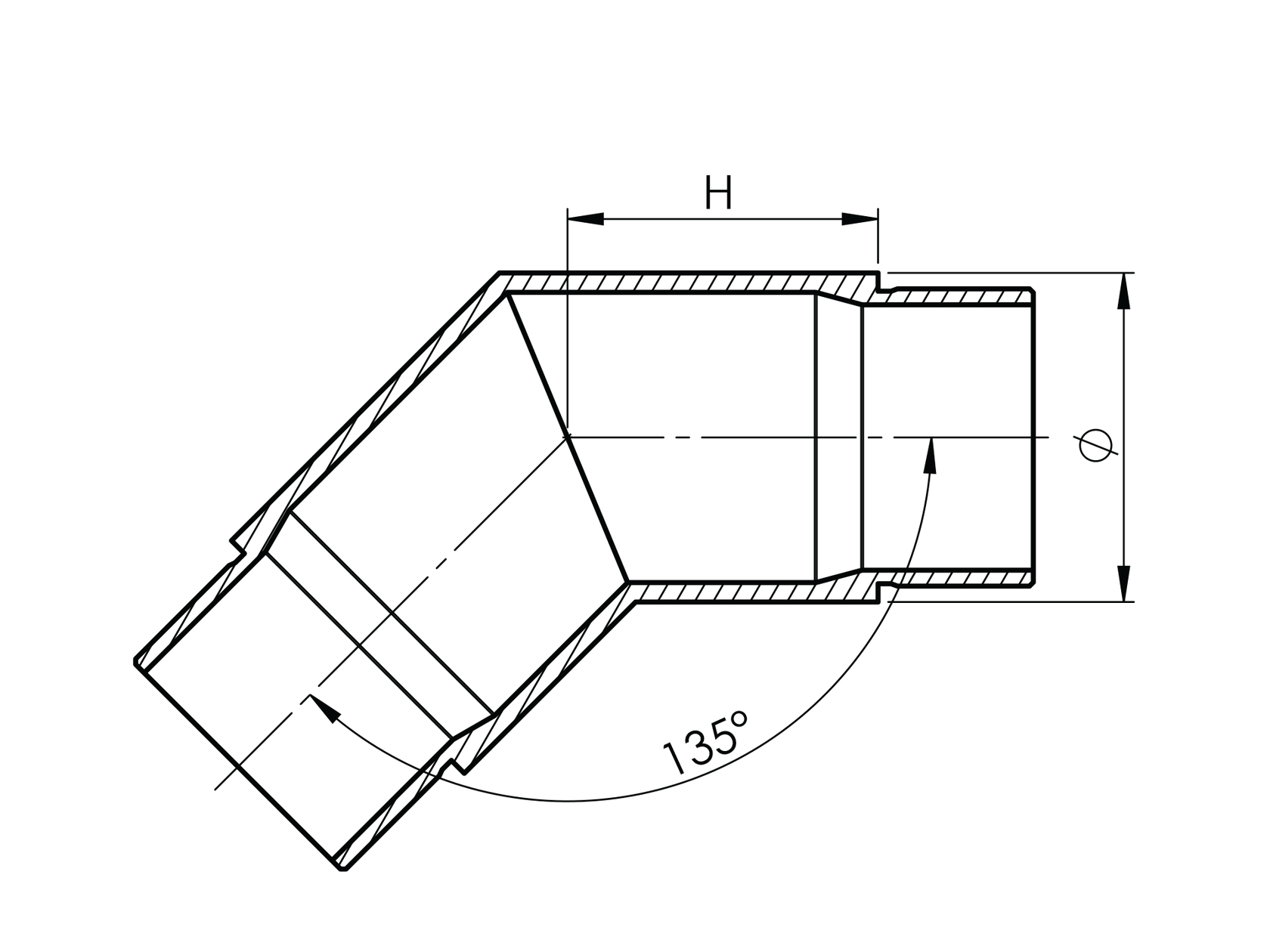Nerezový prechod madla - koleno