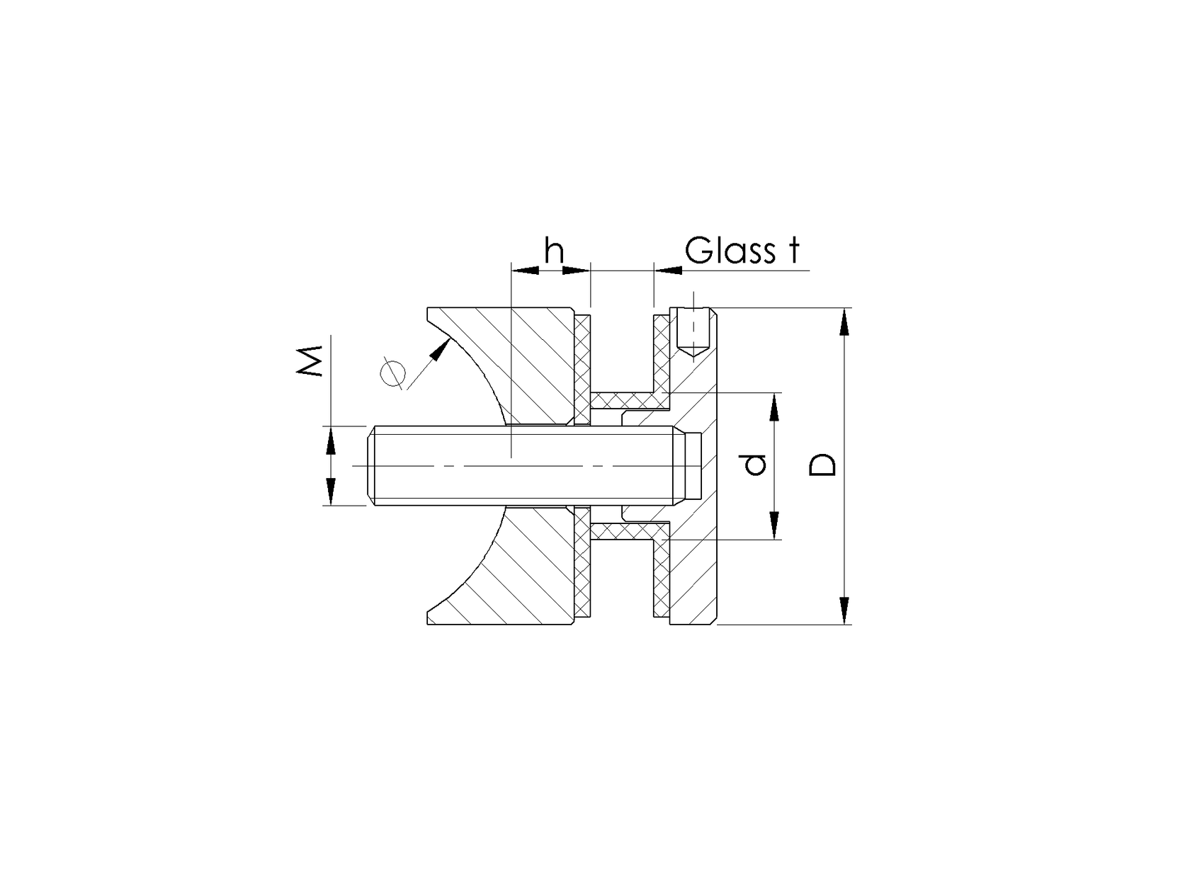 Držiak výplne skla