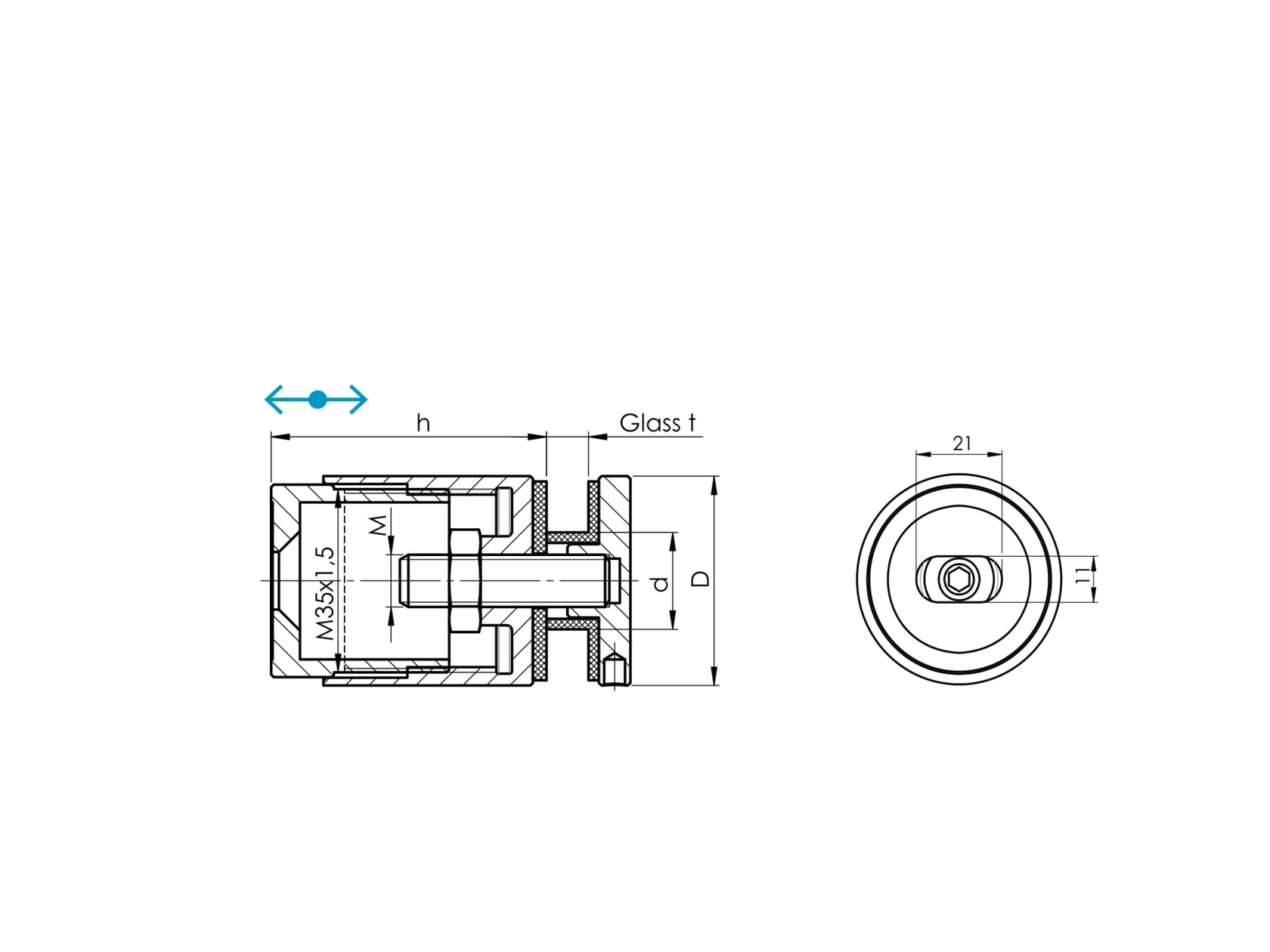 Držiak výplne skla