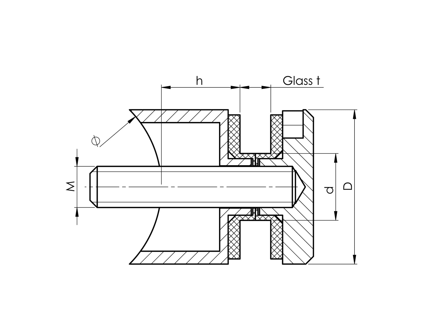 Držiak výplne skla