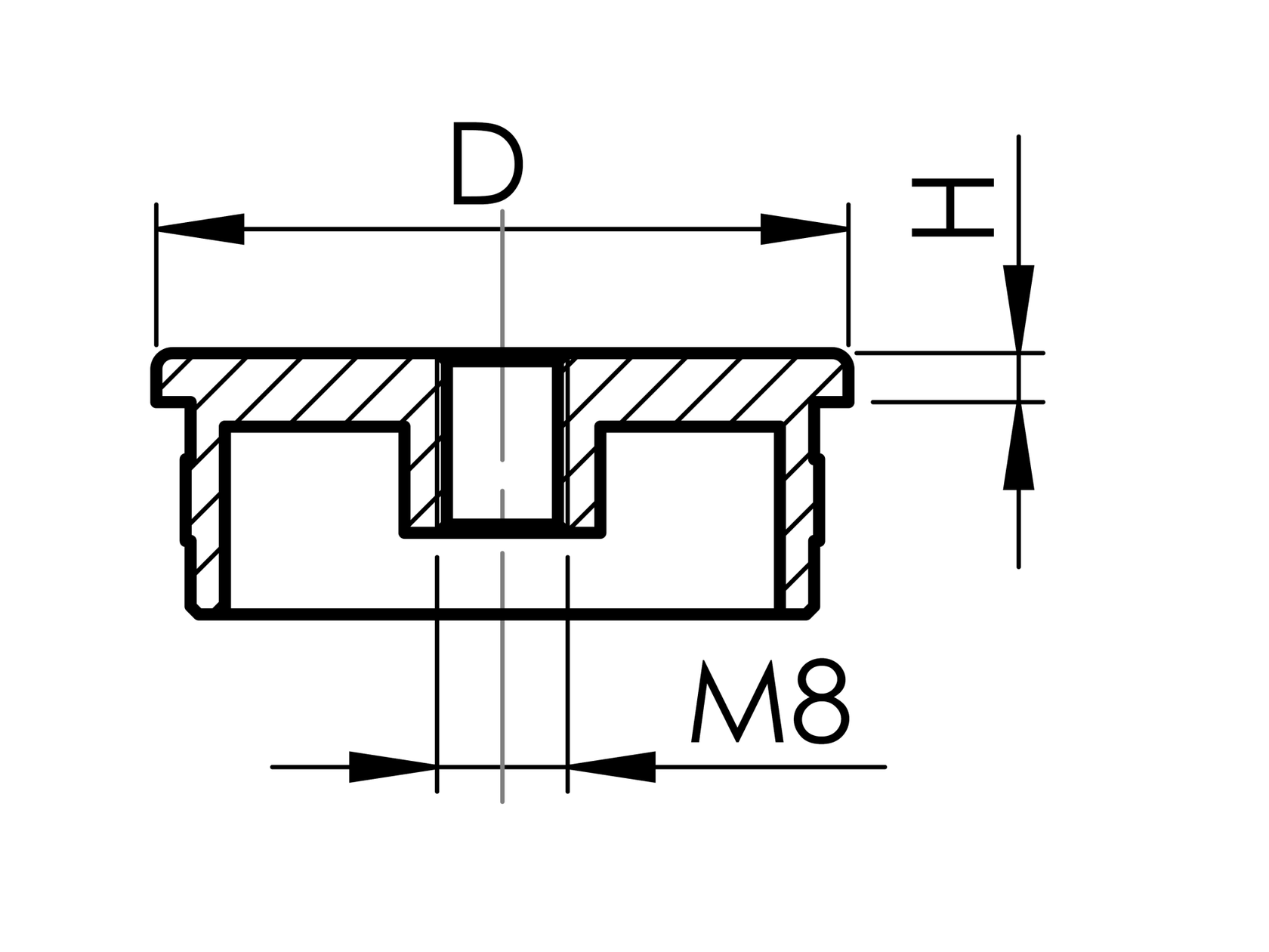 Záslepka madla plochá