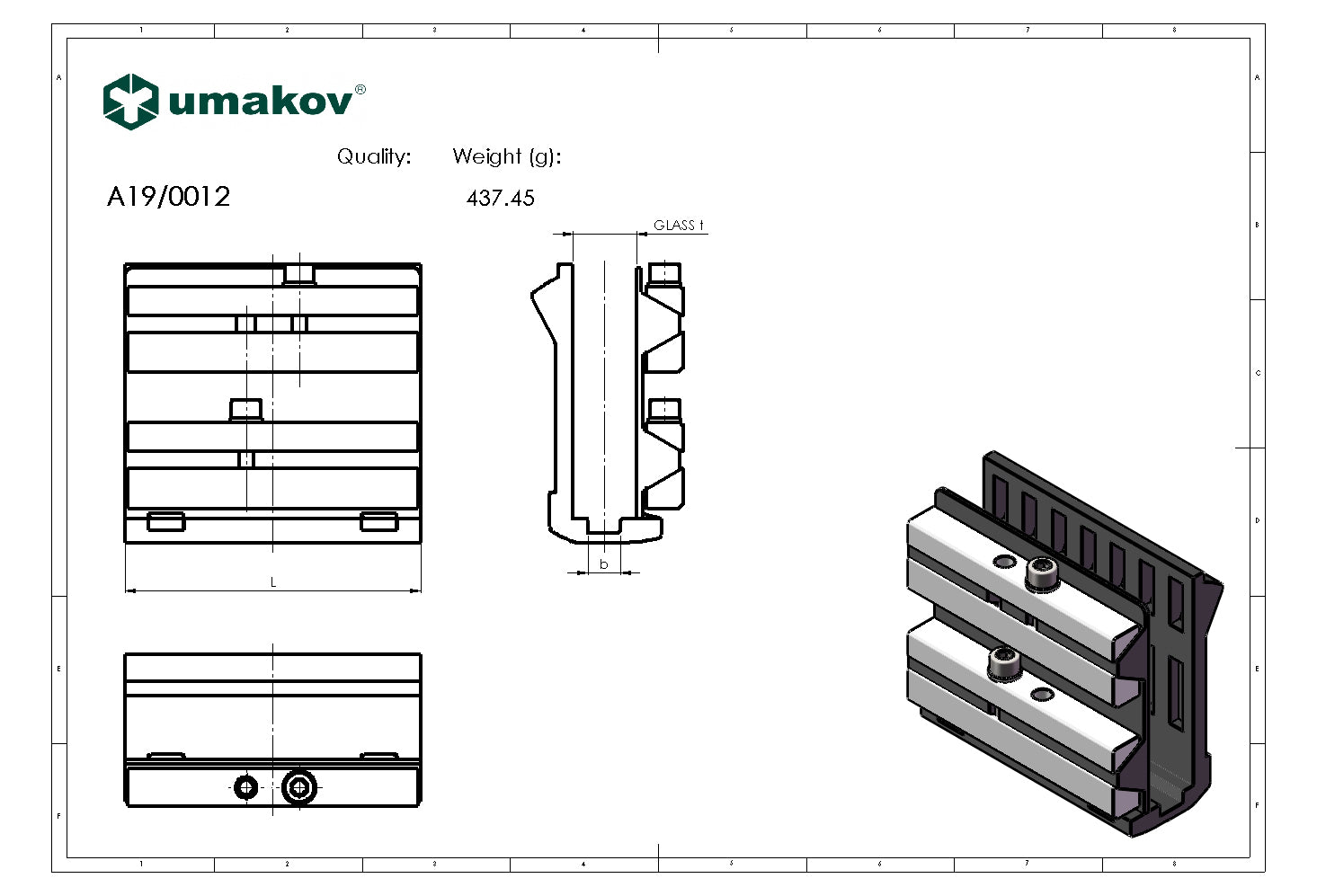 Nastaviteľný set pre sklo