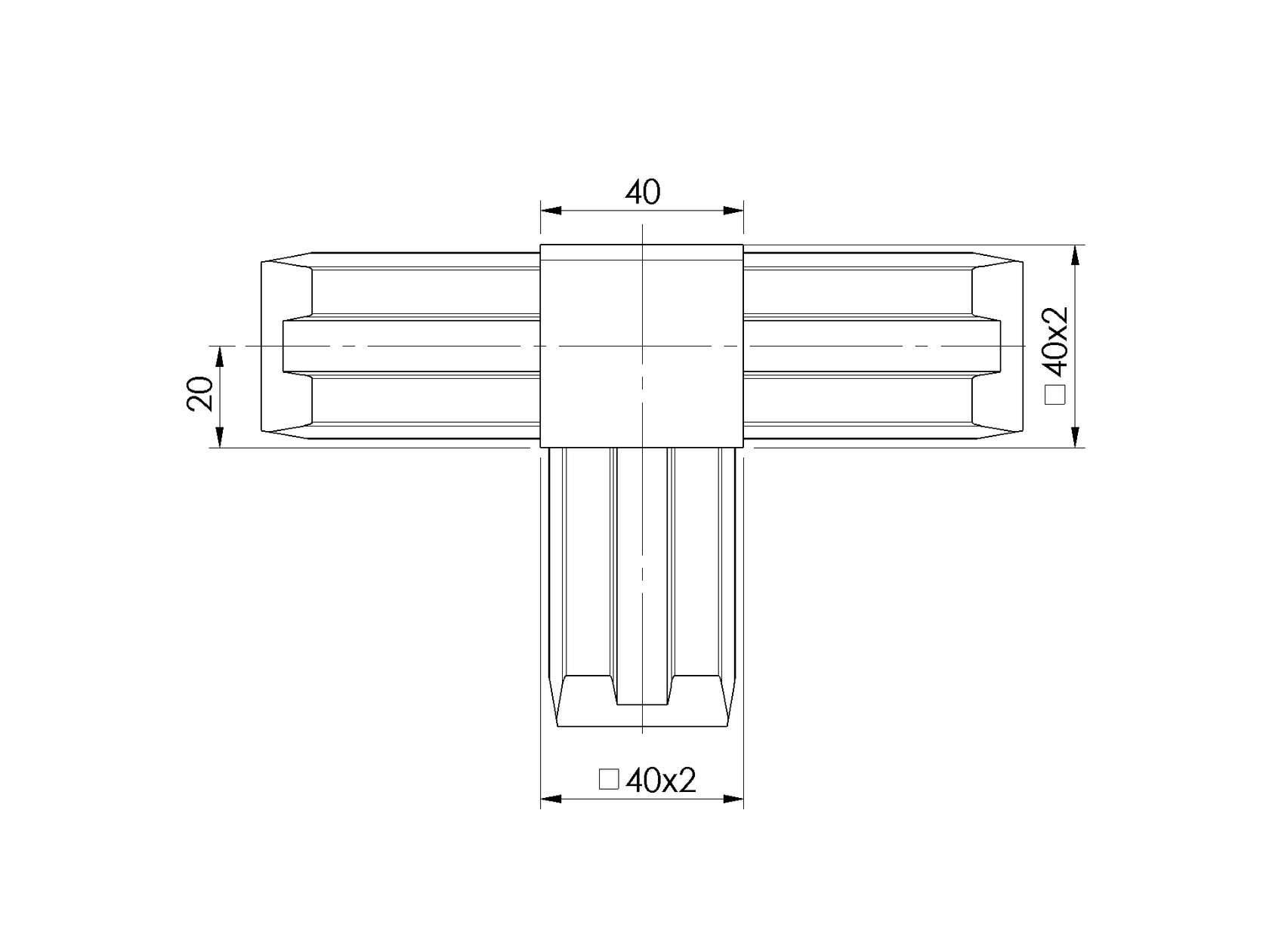 Prechod madla T priamy PVC