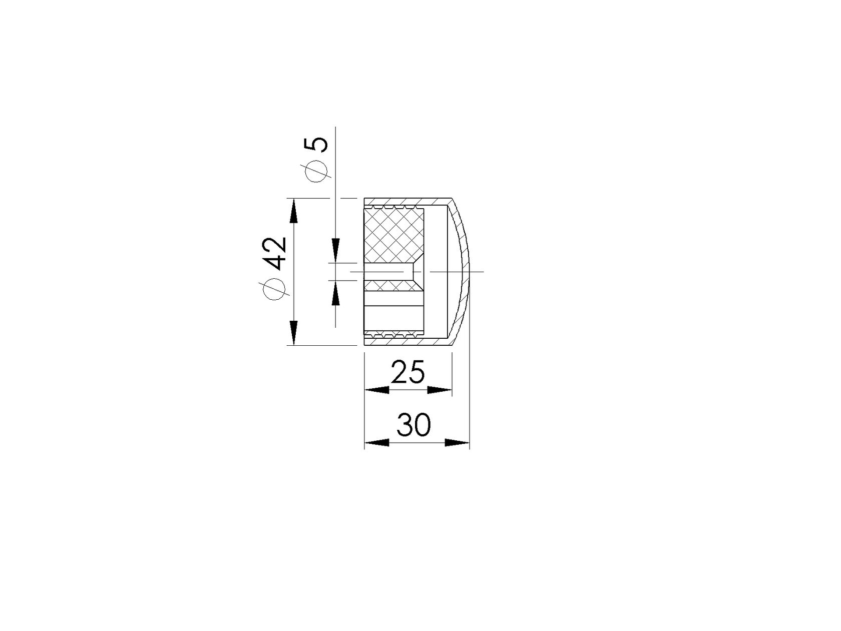Záslepka madla/drevo