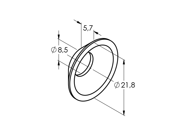 Podložka - nerez, kužeľová