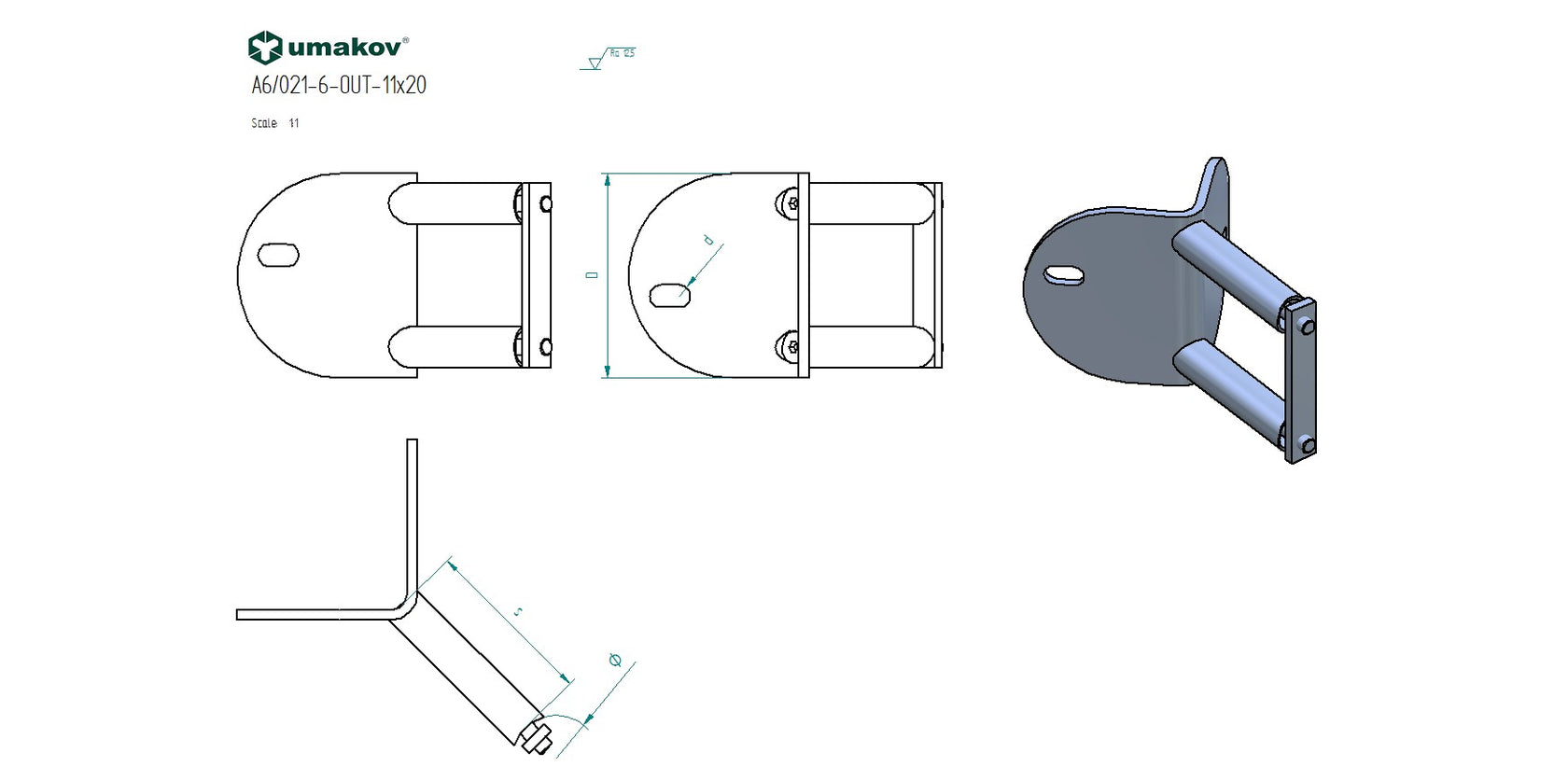 Kotvenie bočné kruhové vonkajšie