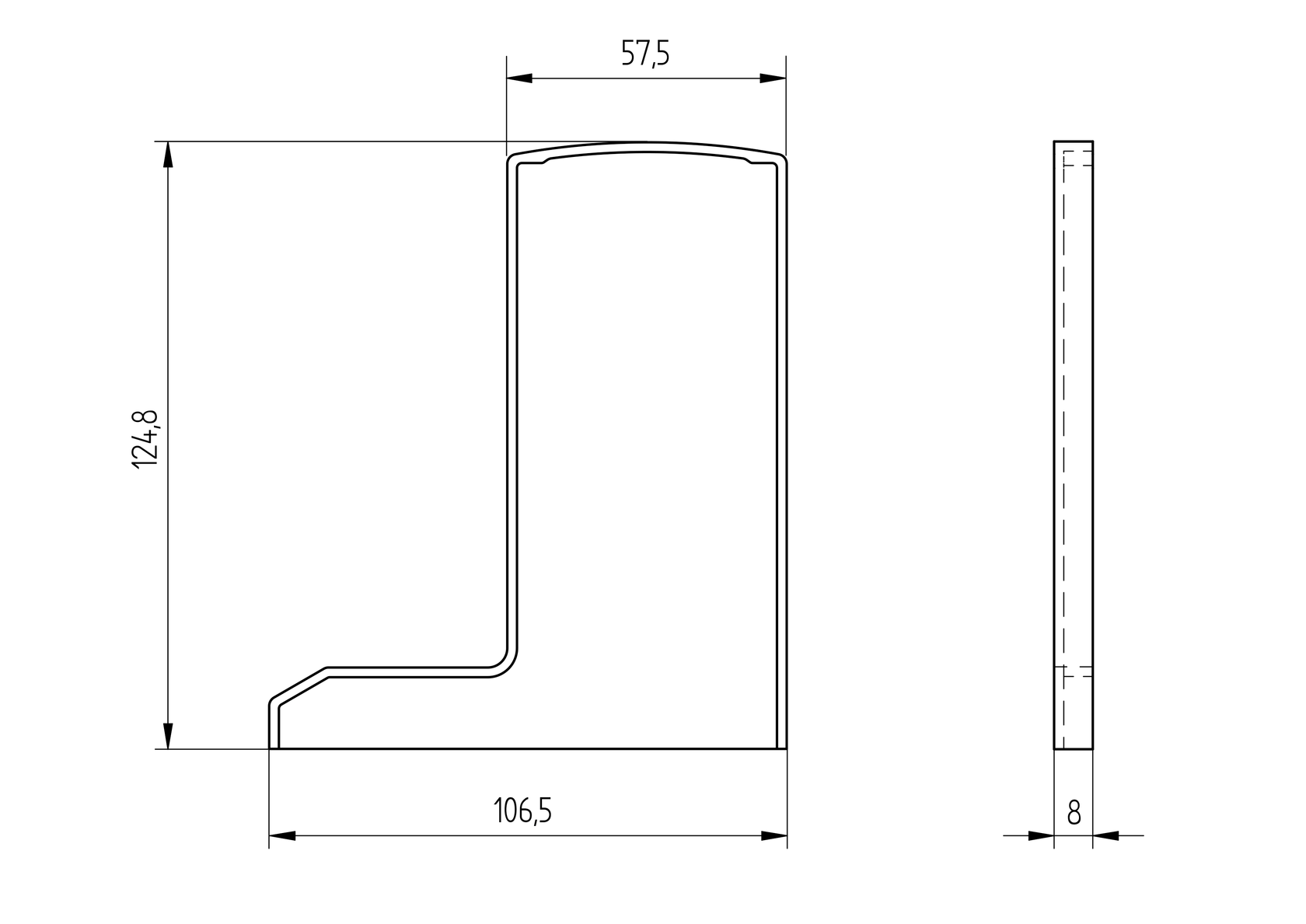 Záslepka pre profil AL/0006-ECO-S-E