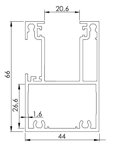 Hliníkový rámovy profil pre bránky