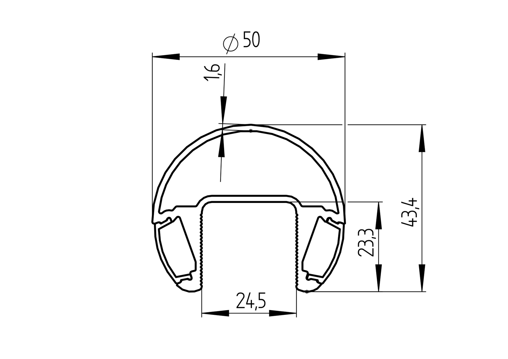 Madlo hlinikové LED