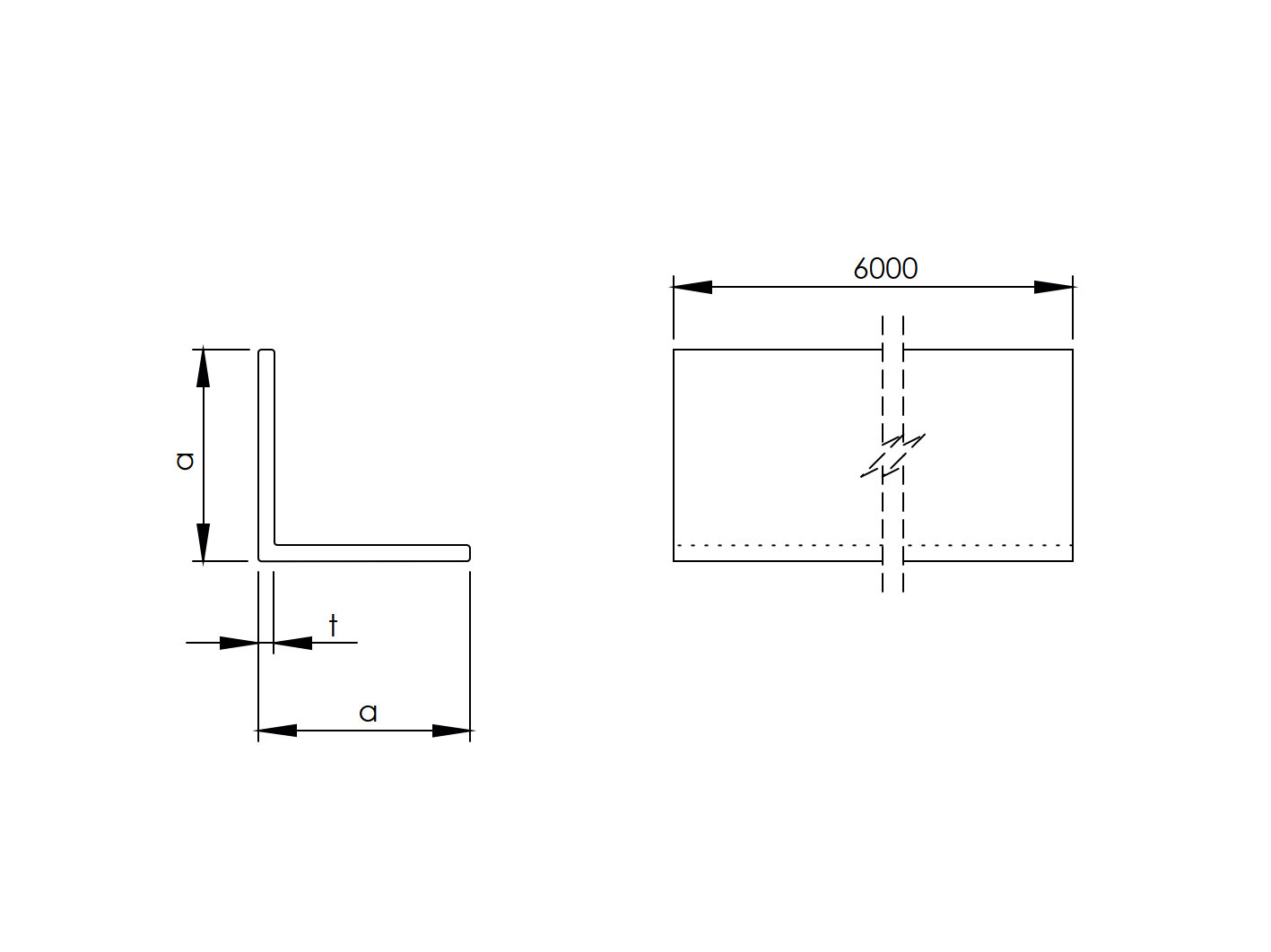 Hliníkový L-profil
