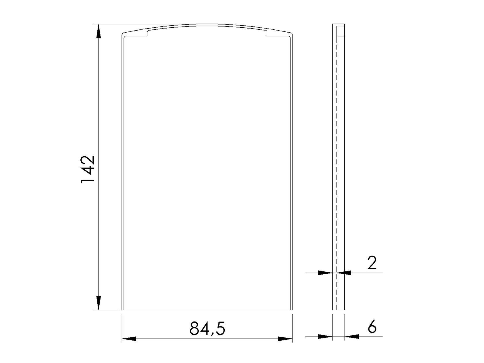 Záslepka pre profil AL/0008-ProXL-S-E