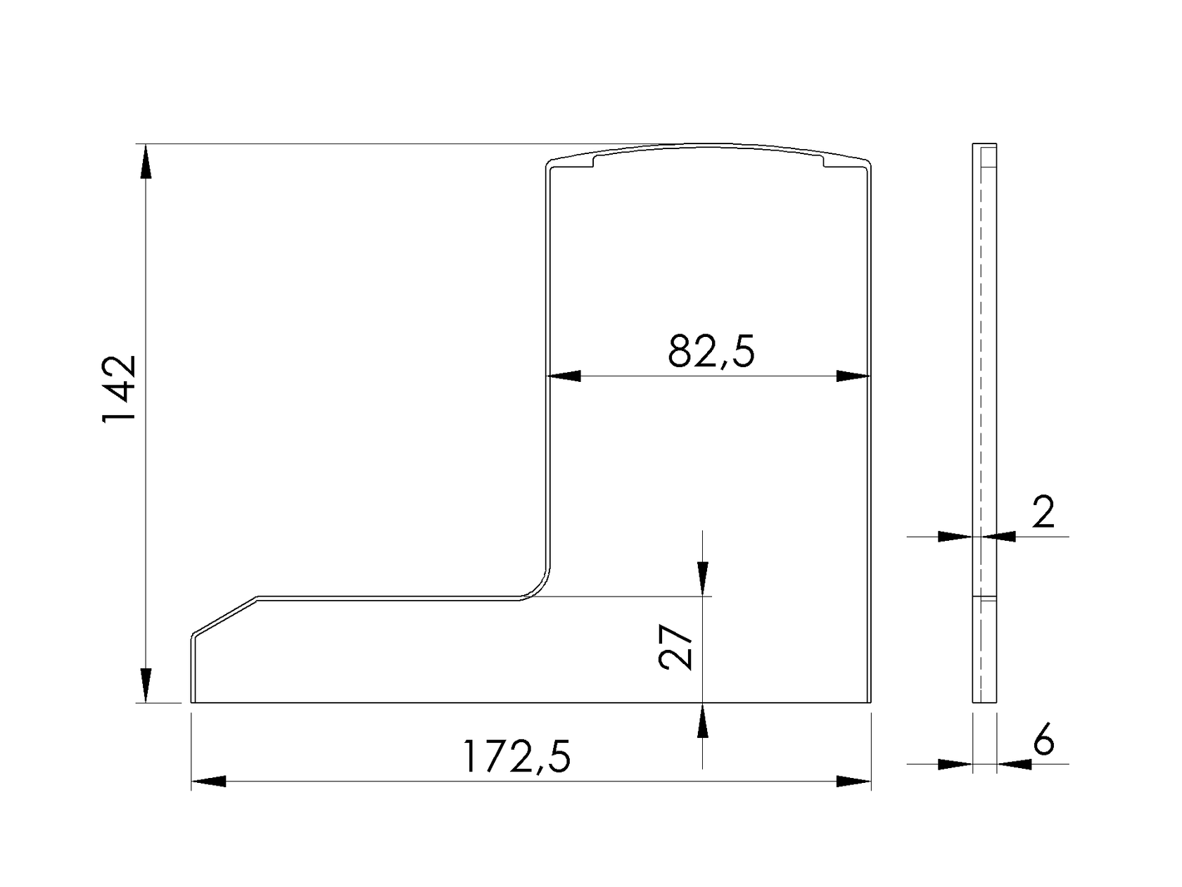 Záslepka pre profil AL/0018-S-E