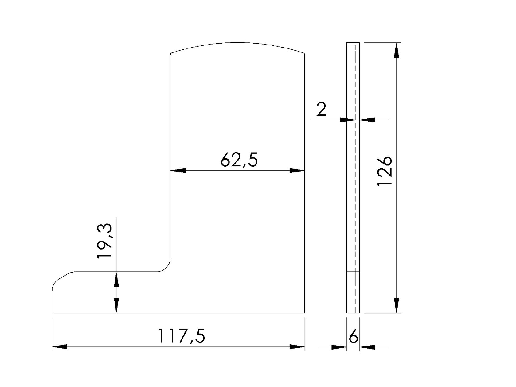 Záslepka pre profil Al/0006-UNO-S-E