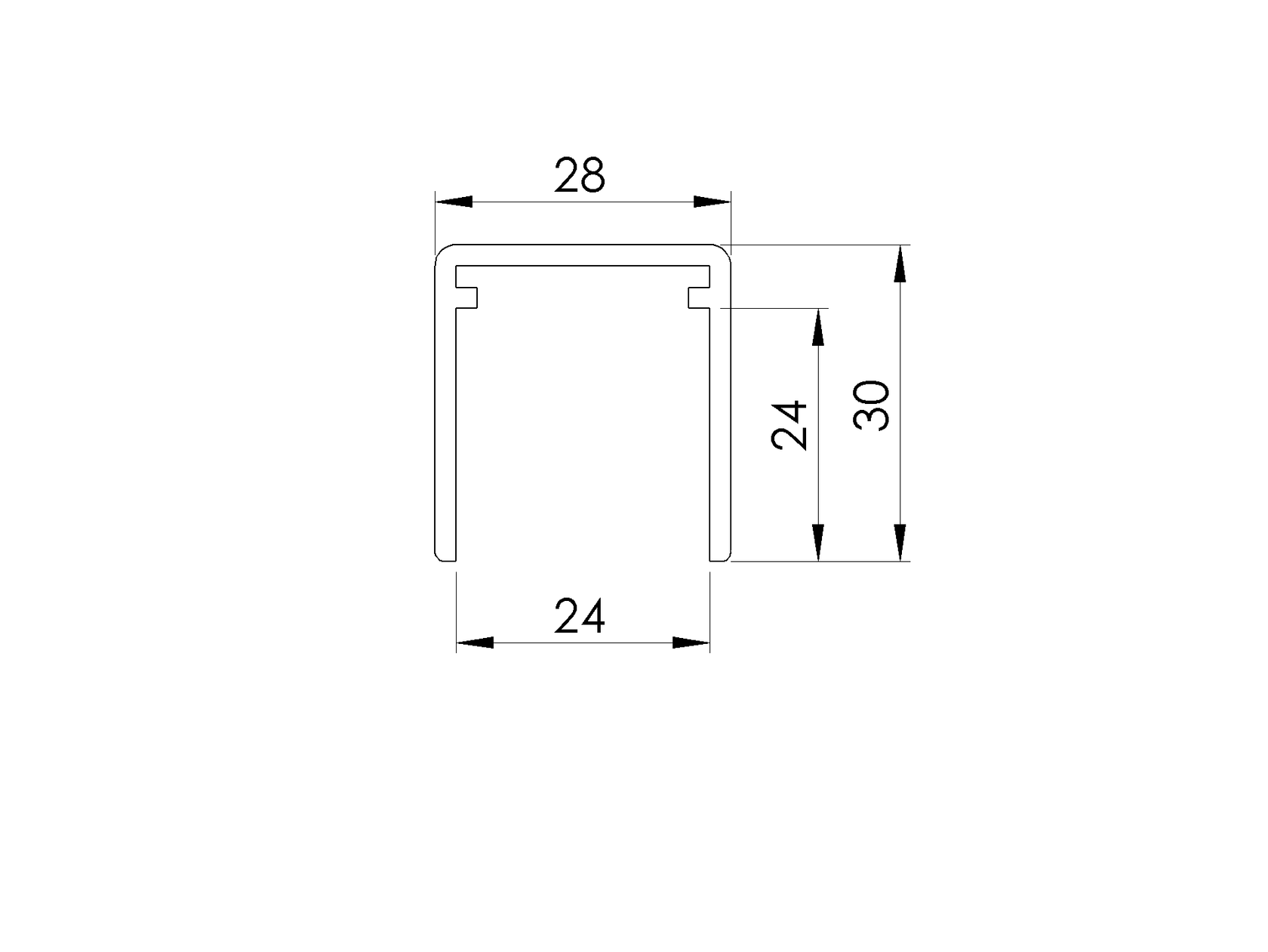 Madlo držiak skla AL-elox
