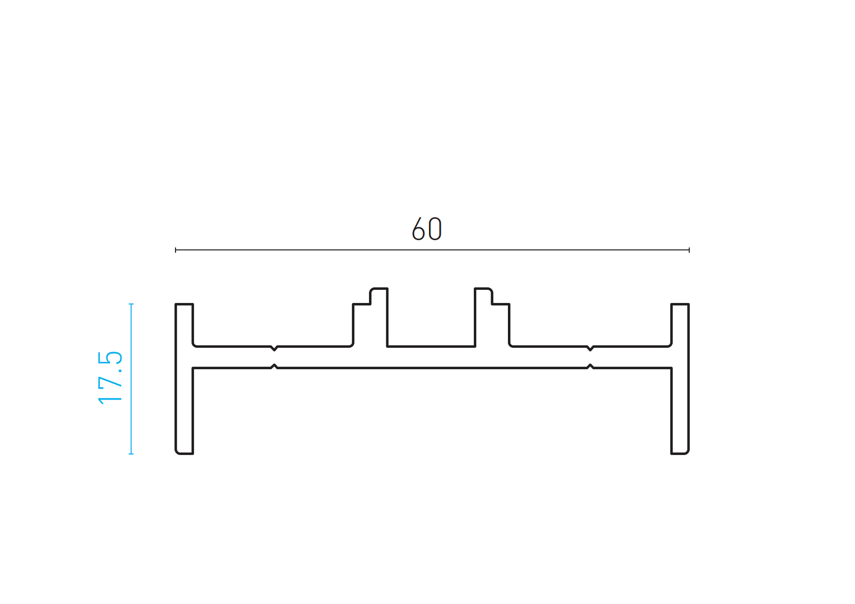 Adaptér k AL stĺpiku 60x60-6000mm na žalúzie