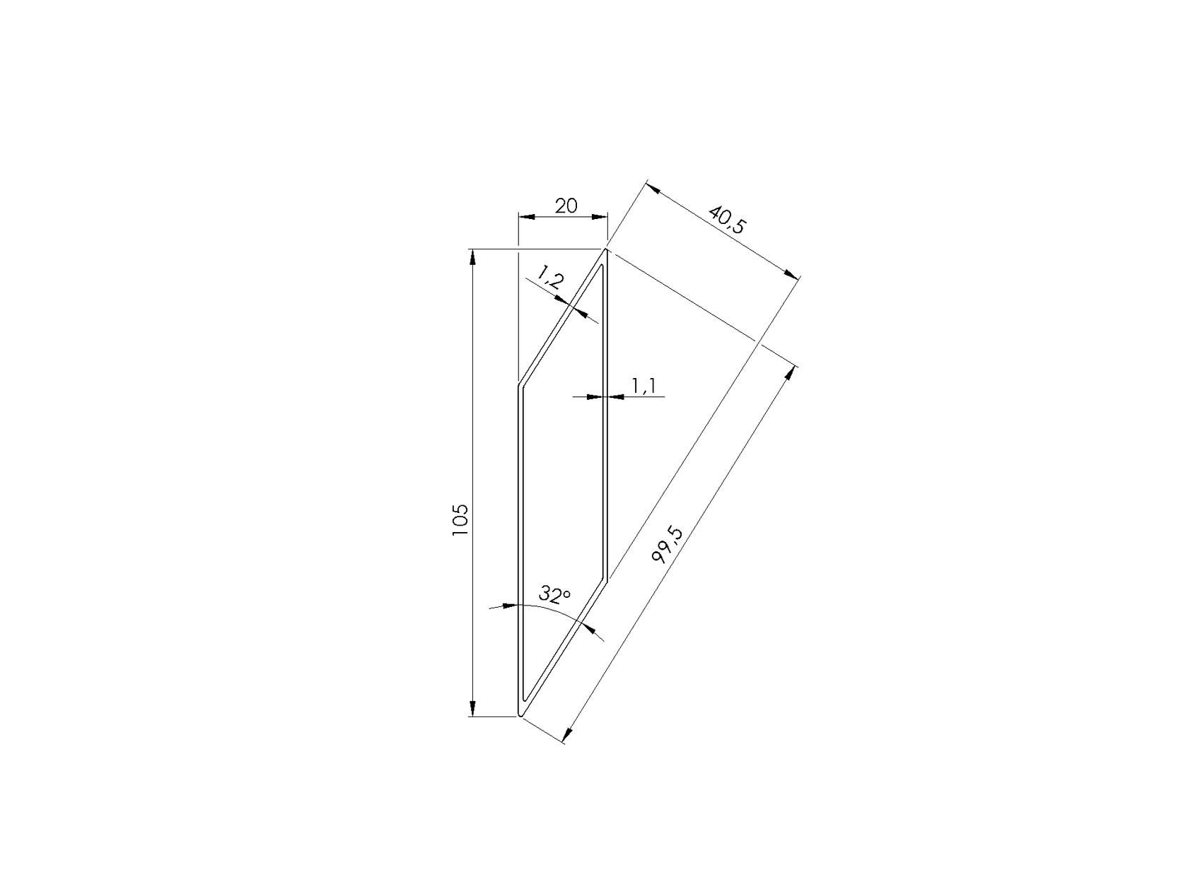 Hliníková plotová žalúzia 20x105-6000mm