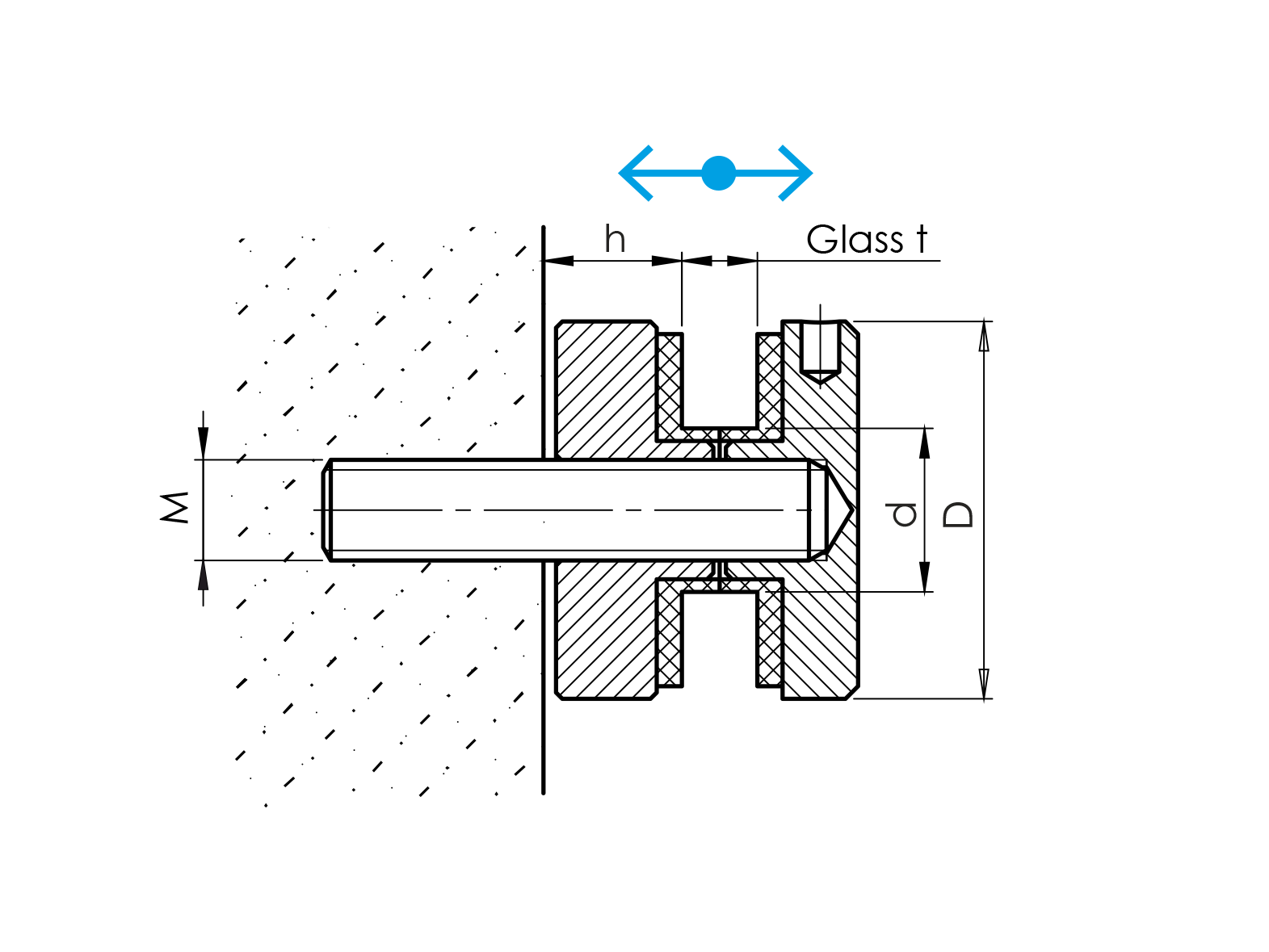 Držiak výplne skla