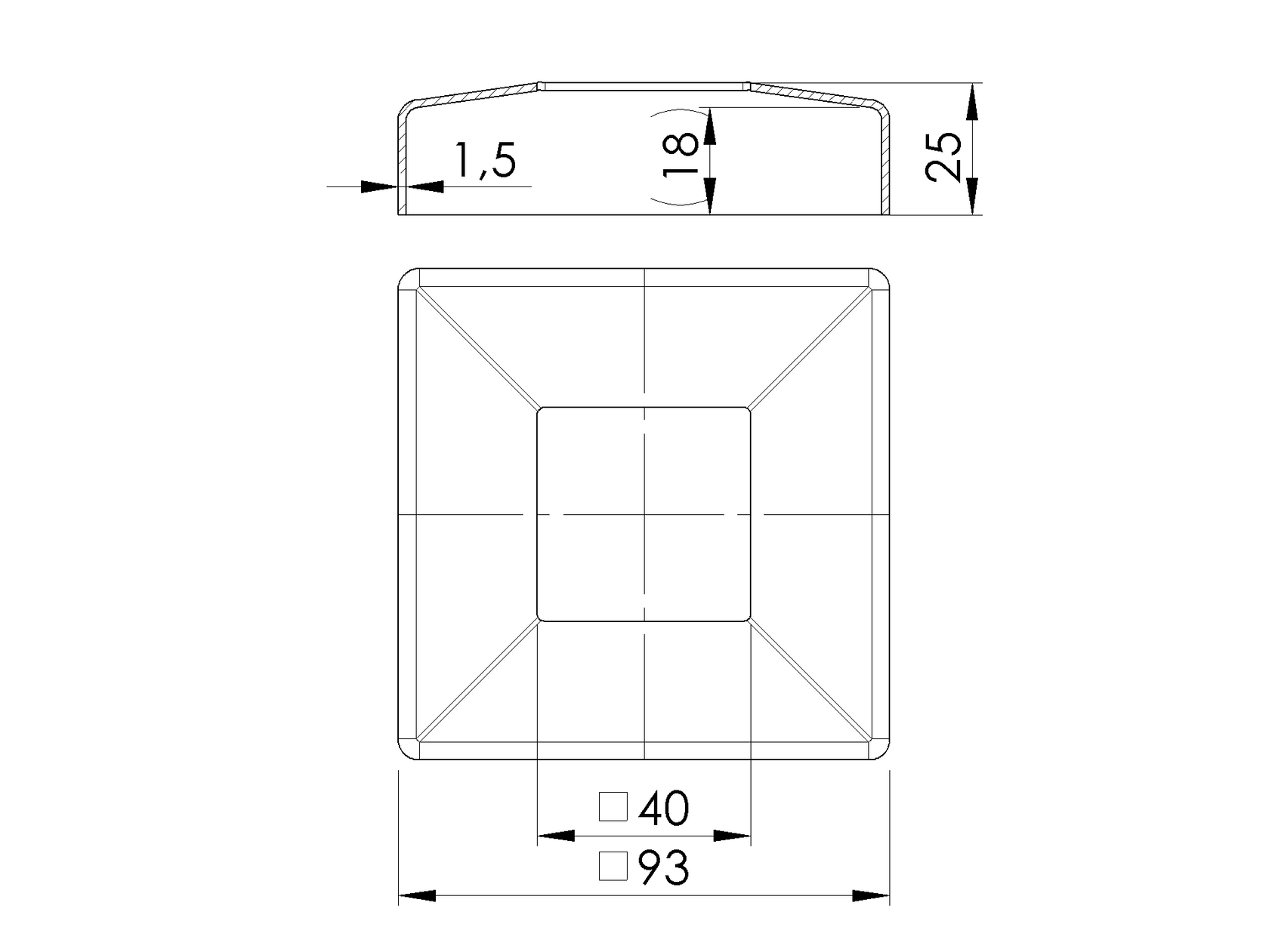 Kotvenie vrchné-rozeta