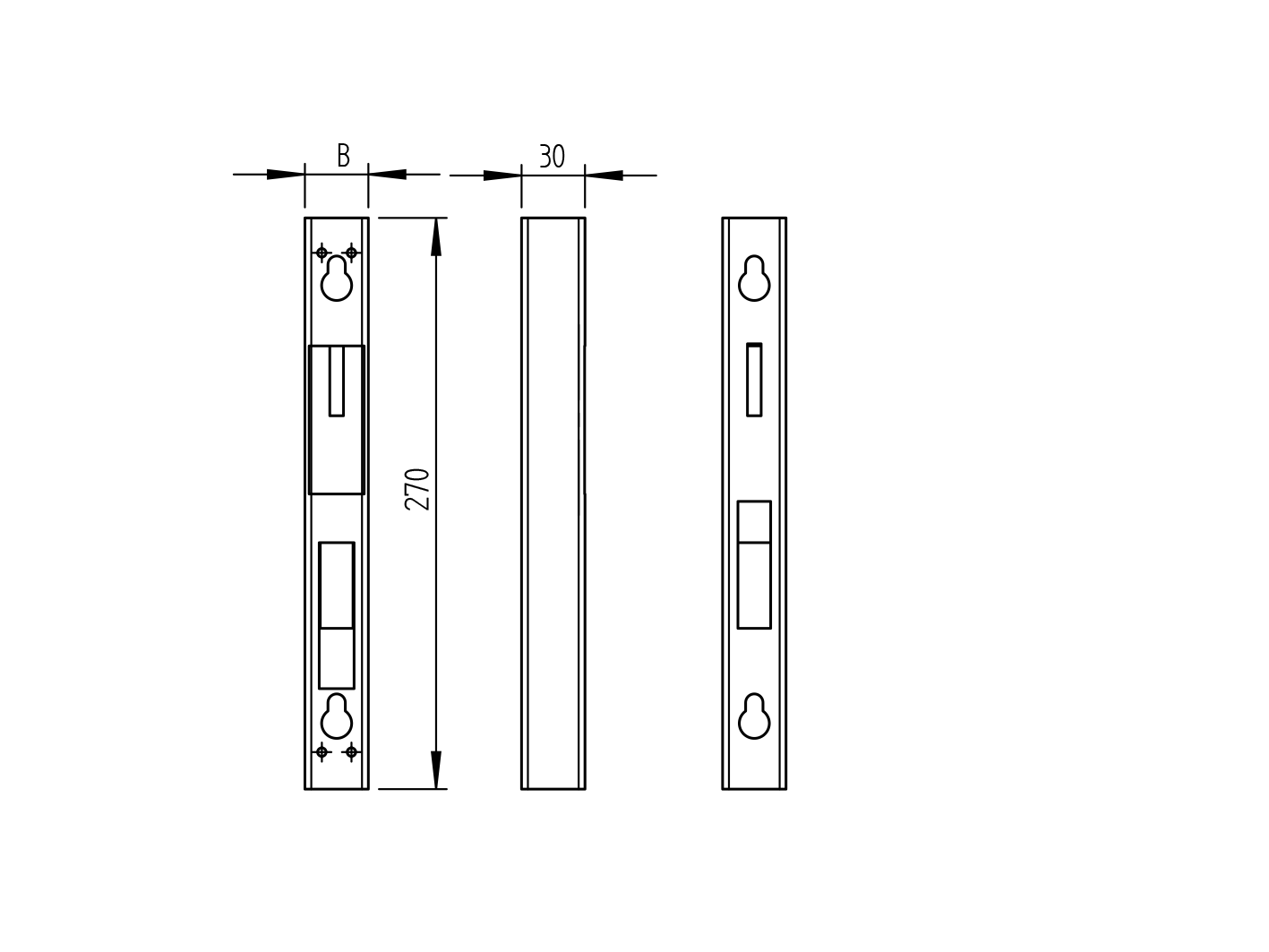 Teleso dorazu bránky univerzálne 40x30
