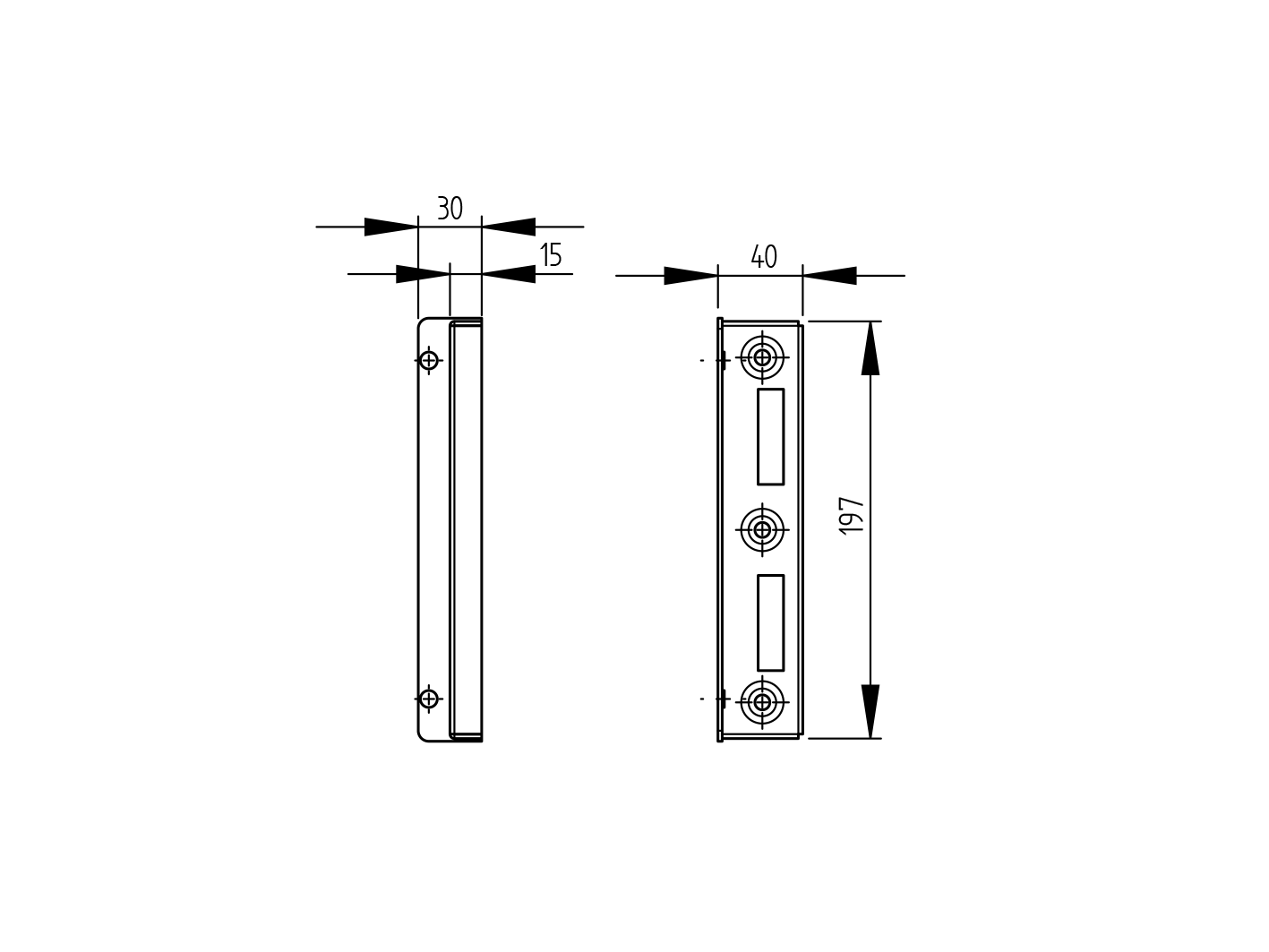 Doraz bránky univerzálny 40x30