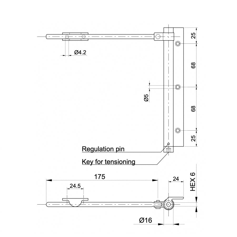 Pružinový samozatvárač dverí, Aluminium