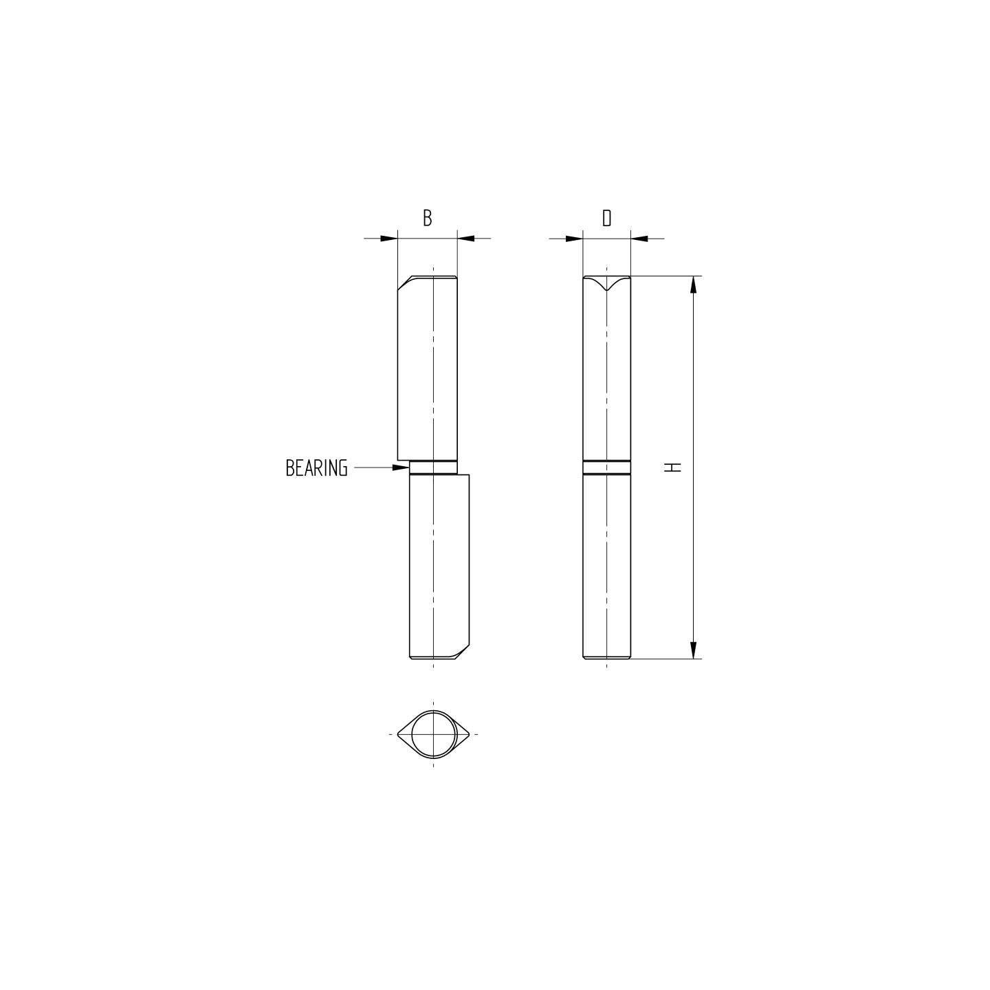 Záves navariteľný D22, L200mm