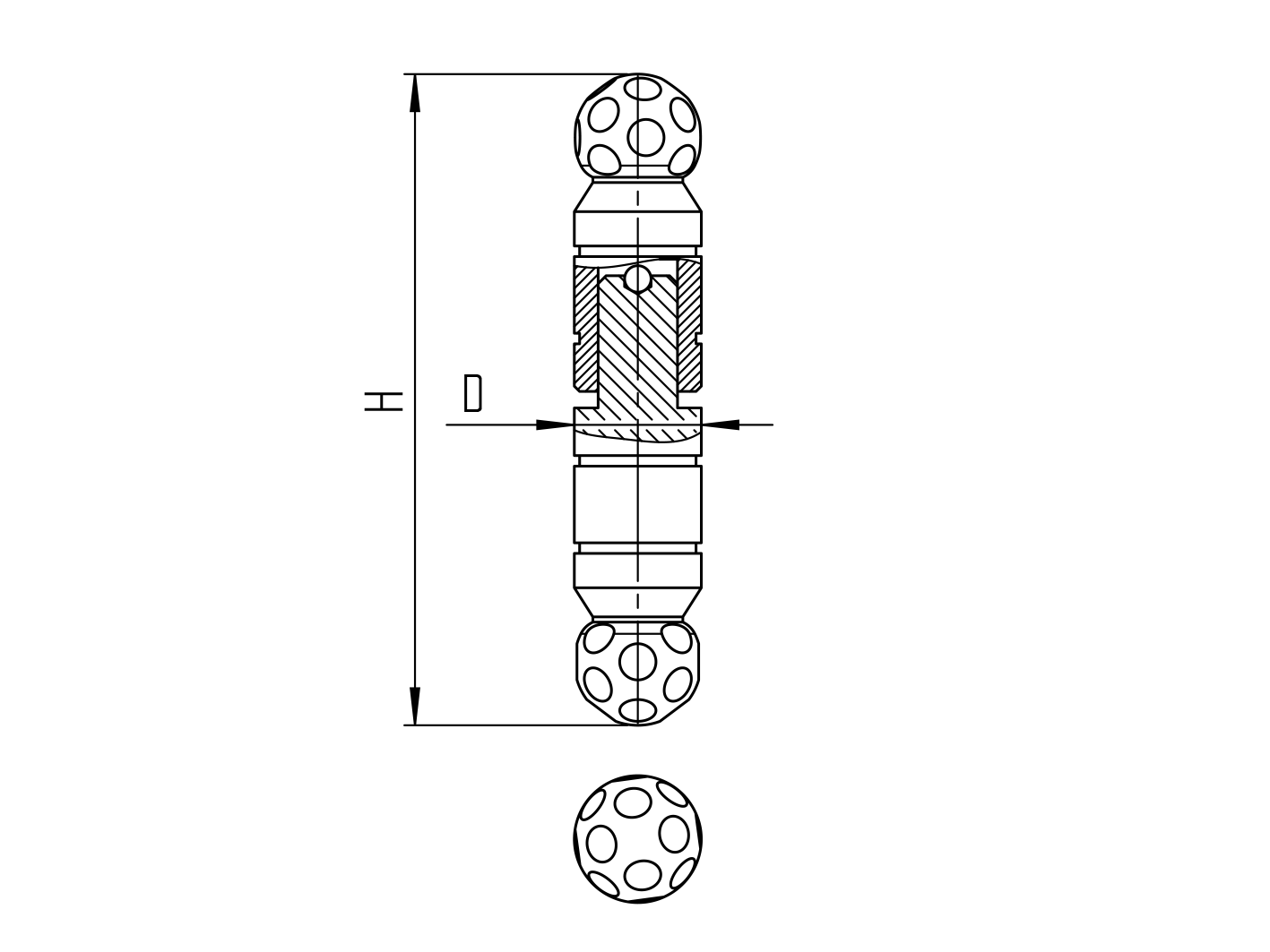 Záves ozdobný D30, L=146mm