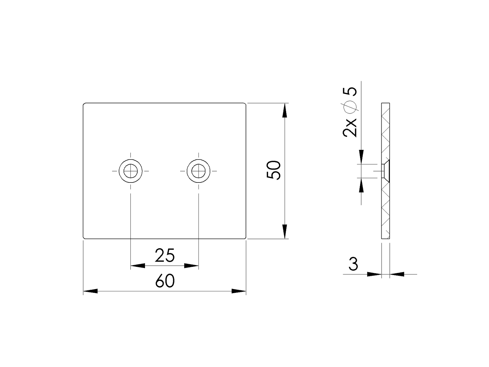 Hliníková krytka stĺpika 50x60 R7016
