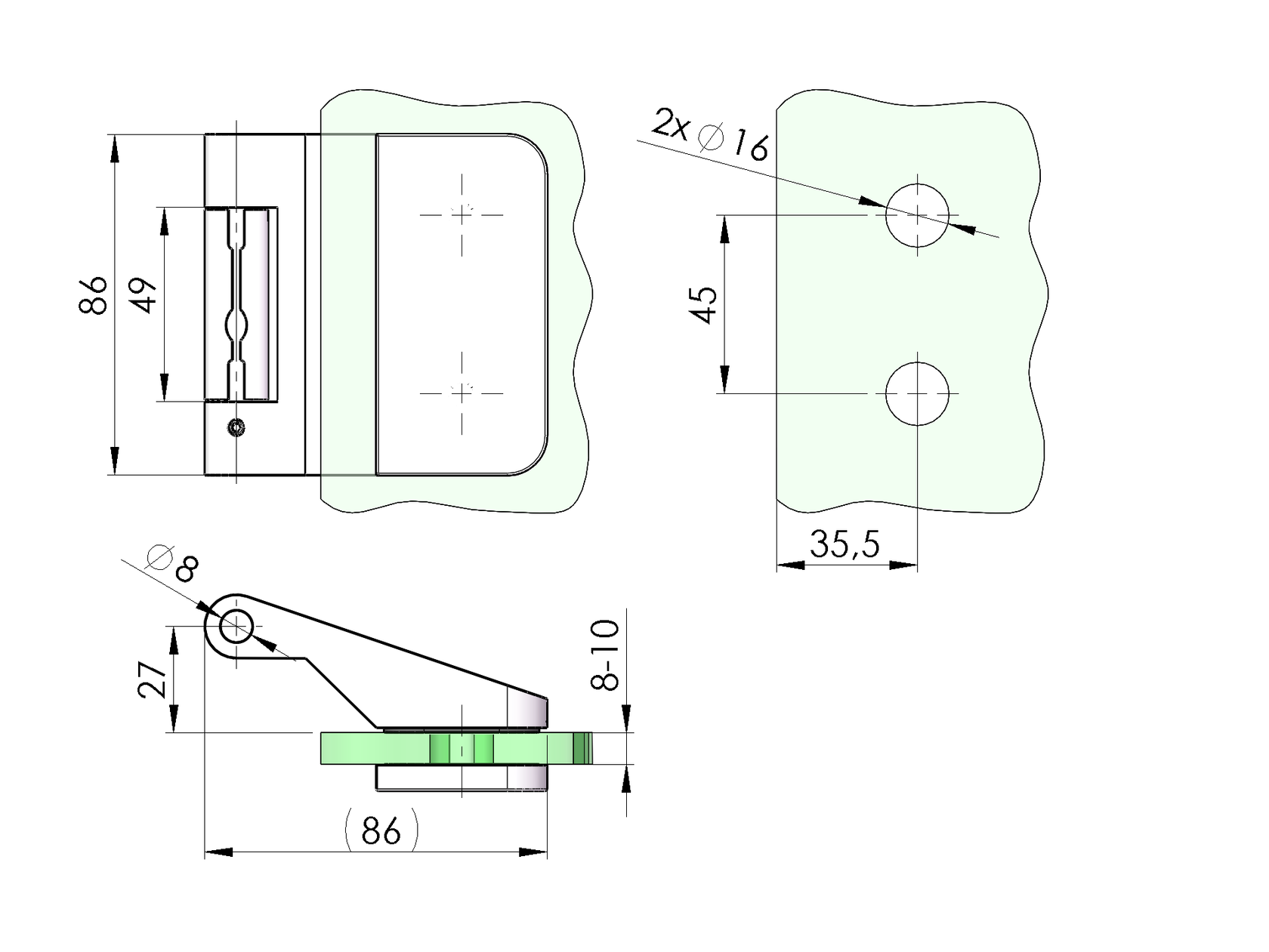 Záves pre sklenené dvere Al office