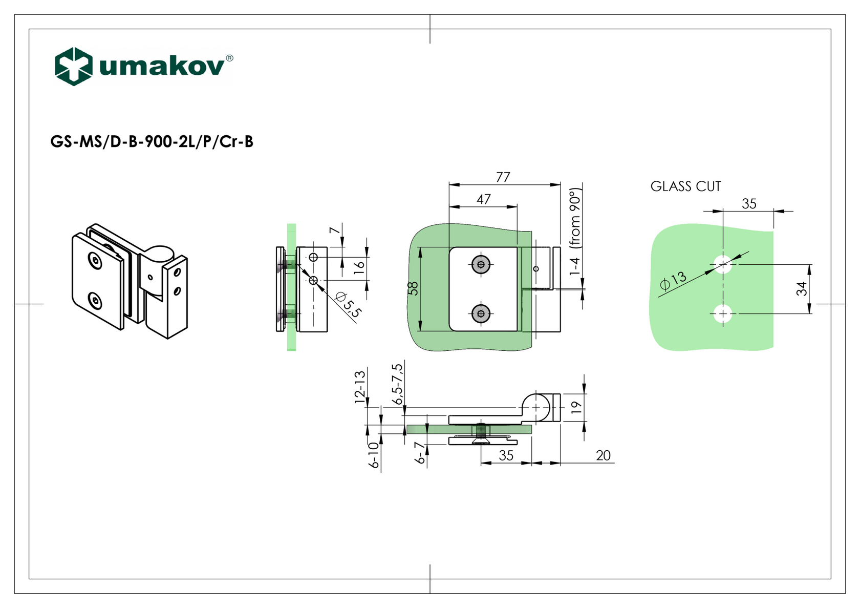 Záves pre sklenené dvere do sprchy