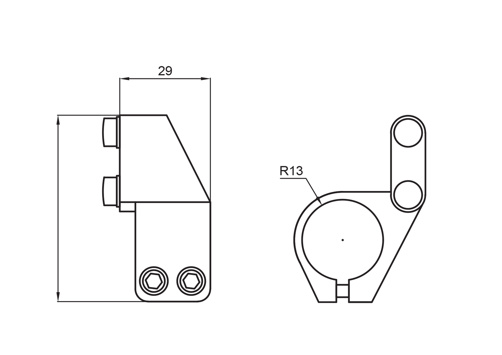 Posuv - doraz AISI304, D25mm